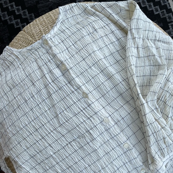 Madewell windowpane button down top - Picture 2 of 2